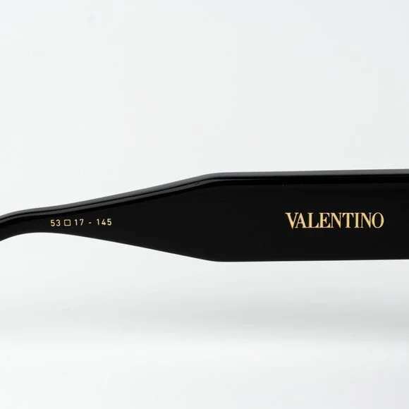 Valentino Men Sunglasses Black Gold Rose Square V - CINQUE VLS-108A-53